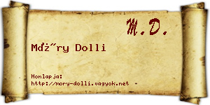 Móry Dolli névjegykártya
